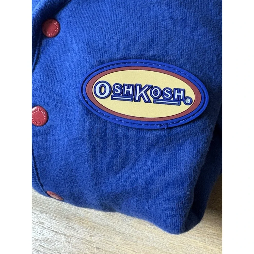 Vintage Oshkosh b'gosh 18m overalls jump bodysuit romper Blue Red Striped